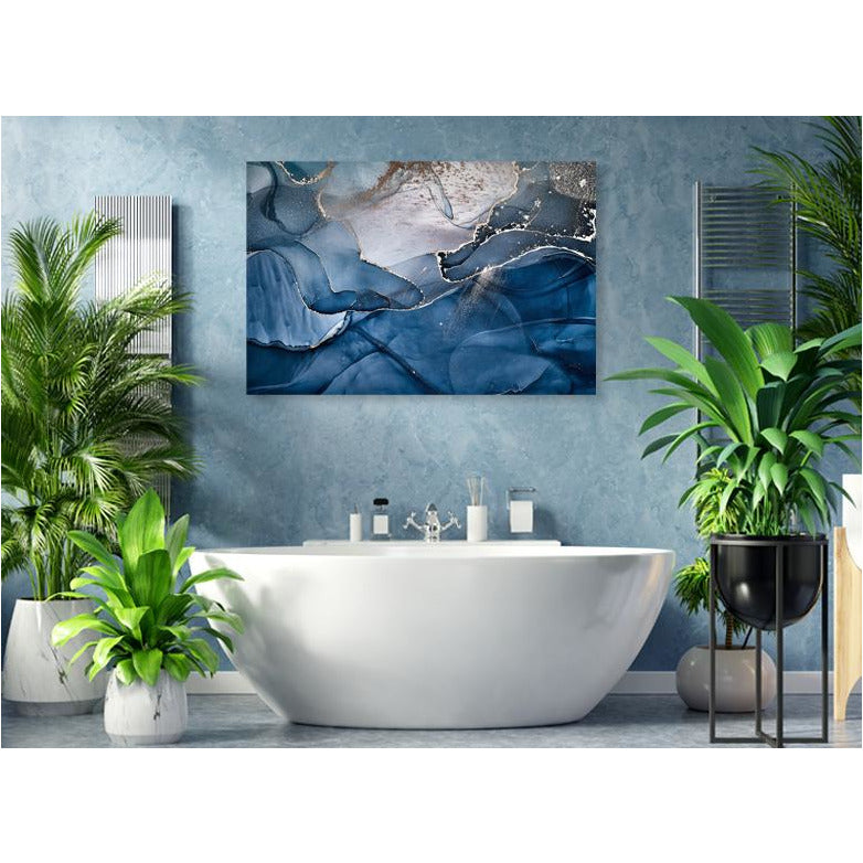 Abstract Canvas Print Selection - Blue Grey