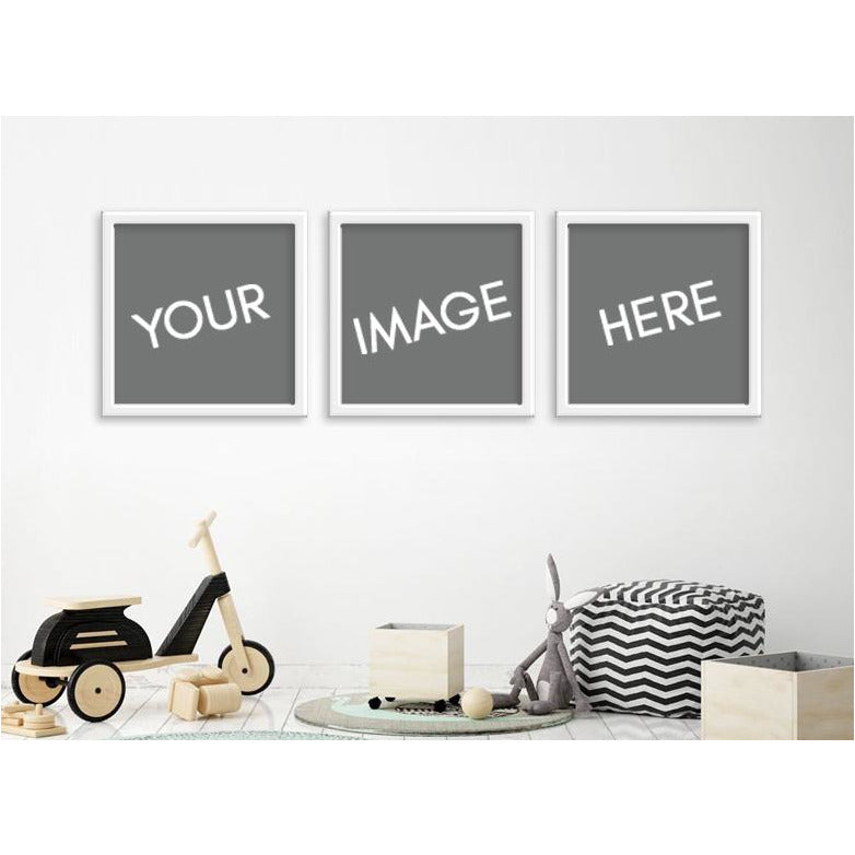 Custom Image - Set of 3 (Square) Framed