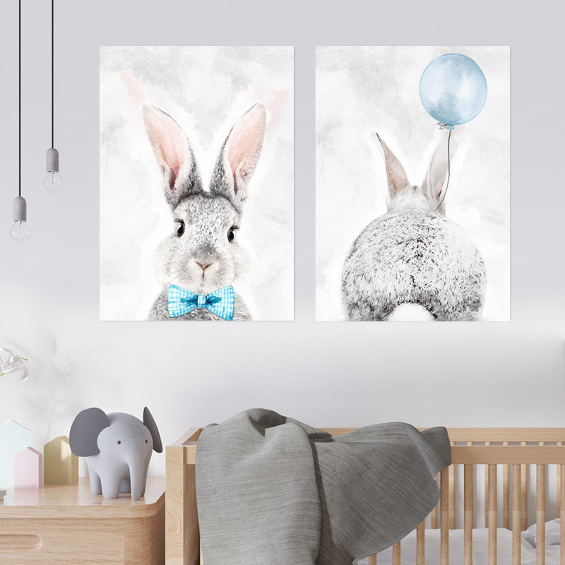 Grey &amp; Blue Bunny freeshipping - Beautiful Spaces Store