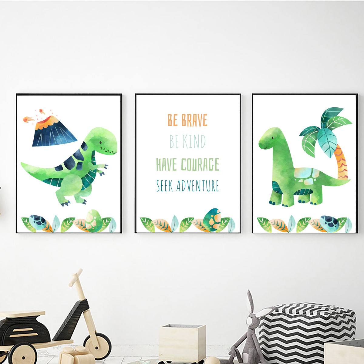 Dinosaur Be Brave freeshipping - Beautiful Spaces Store