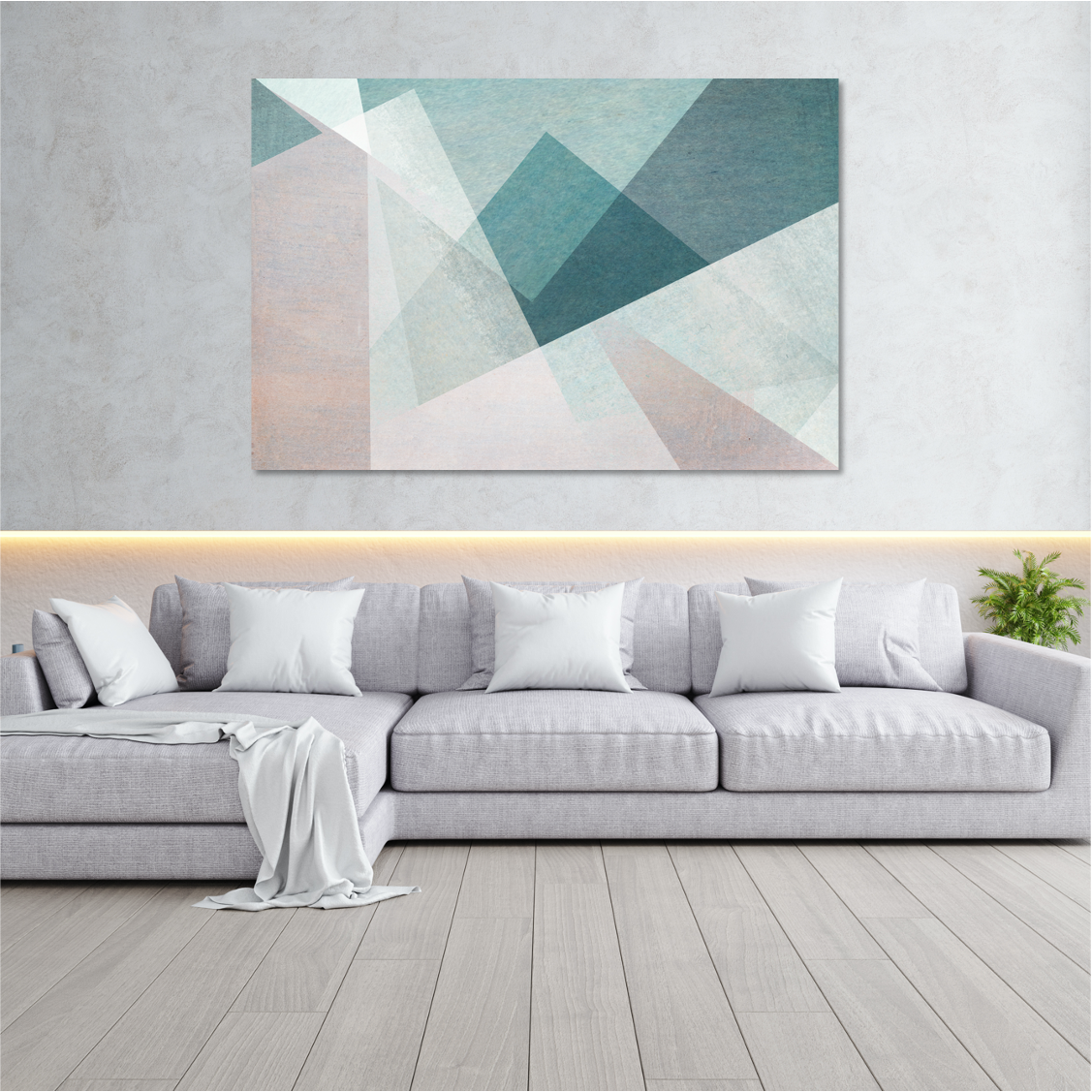 Abstract Geometric Turquoise