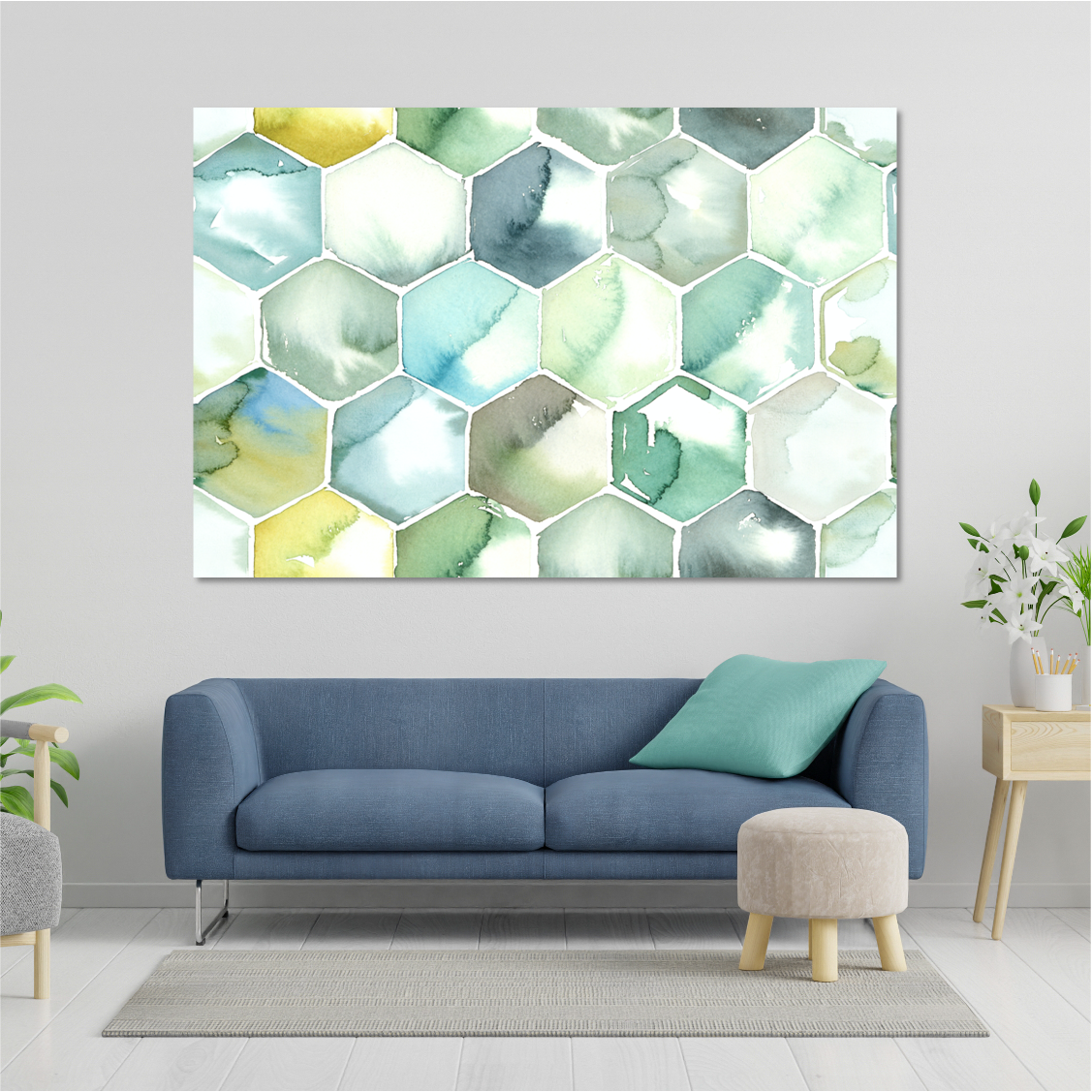 Abstract Hexagon Green