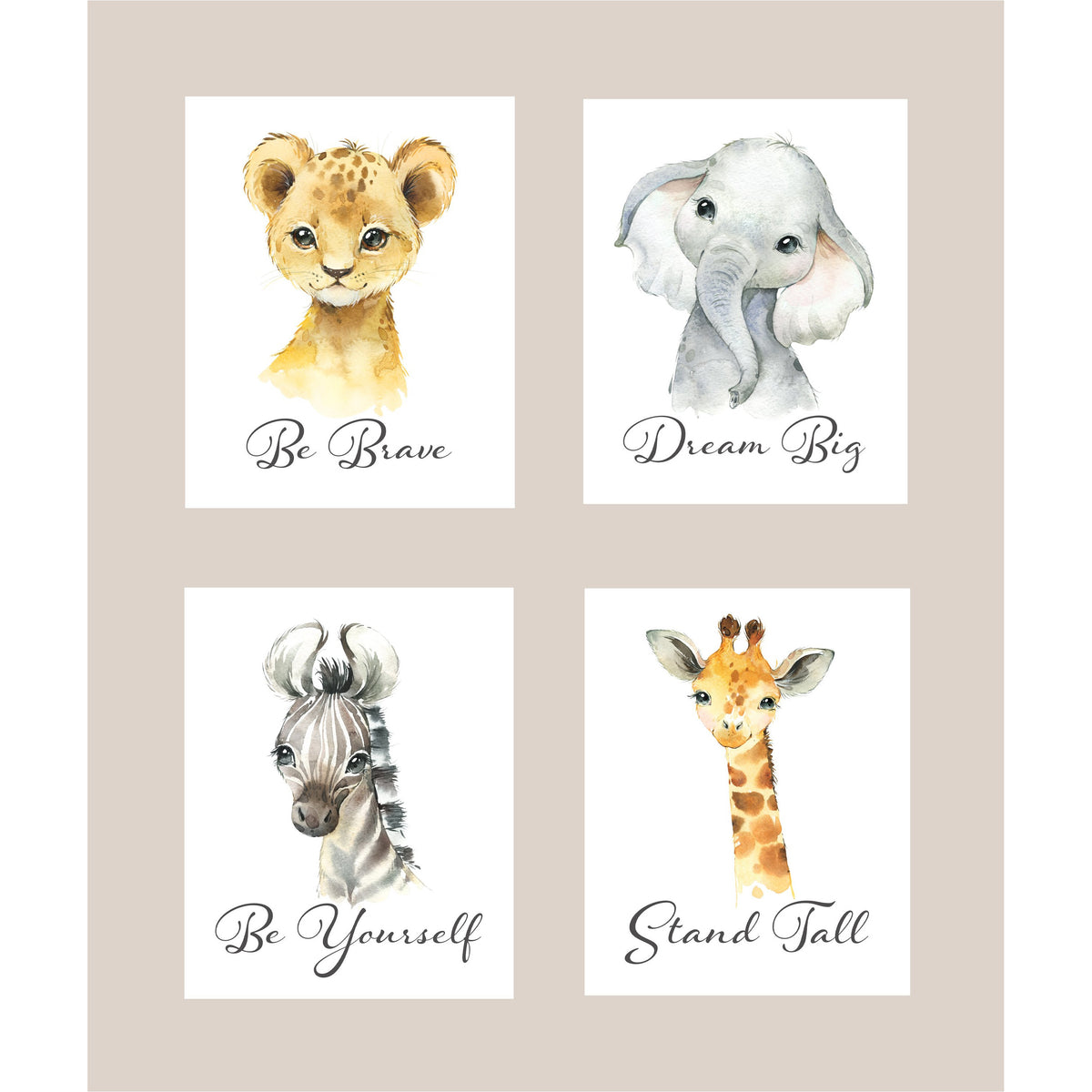 Safari Animals Be Yourself freeshipping - Beautiful Spaces Store