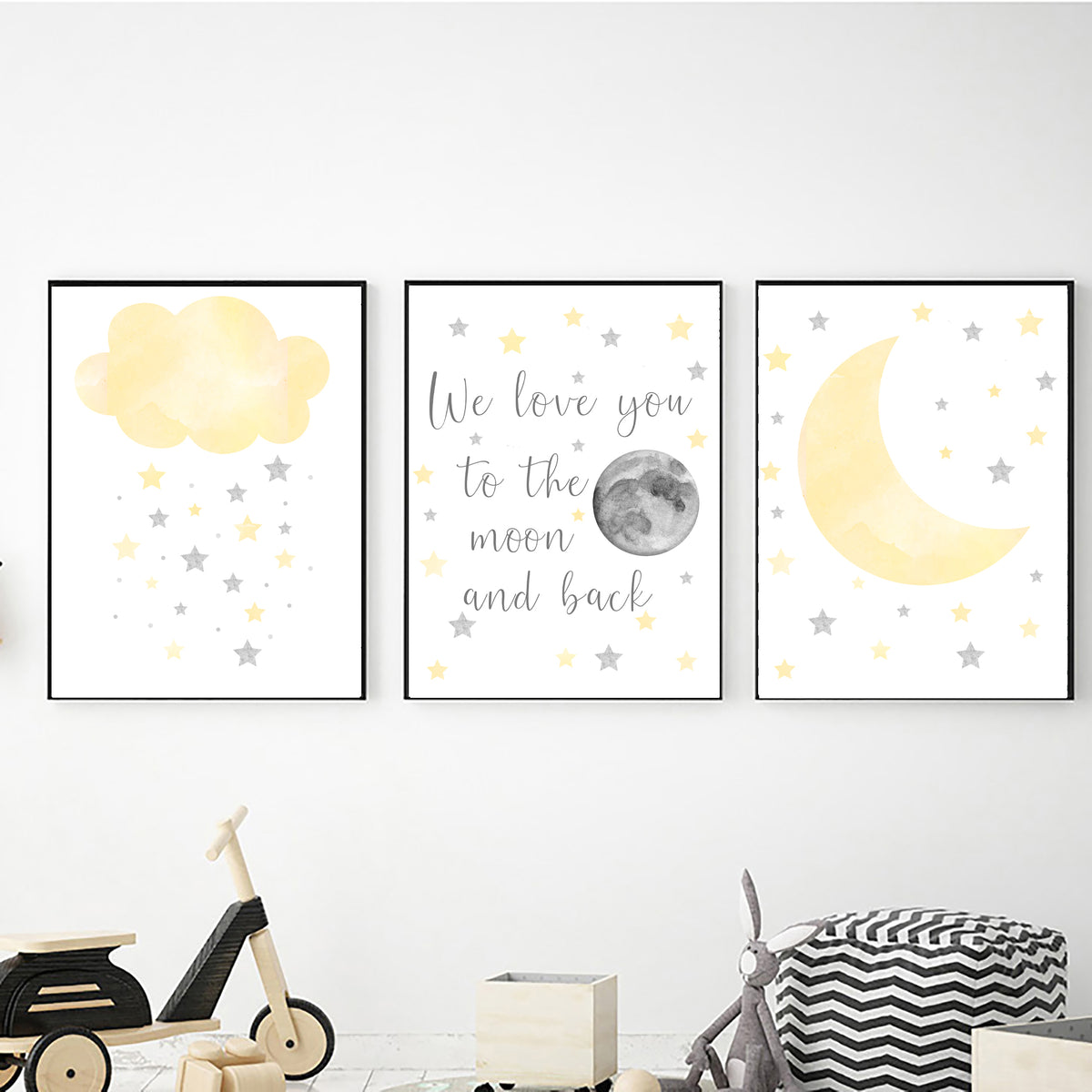 Cloud and Moons in Yellow