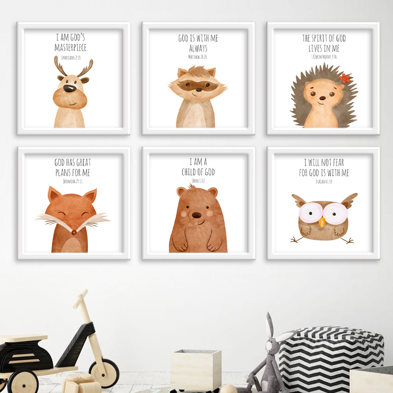 Woodland Animals Bible Verses freeshipping - Beautiful Spaces Store