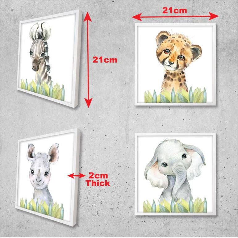 Safari Animals in Green Grass freeshipping - Beautiful Spaces Store