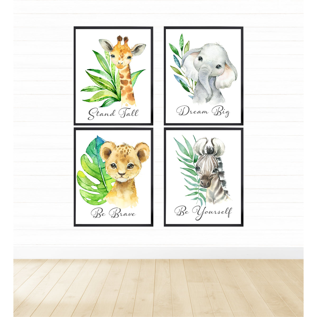 Safari Animals Be Yourself with Leaves freeshipping - Beautiful Spaces Store