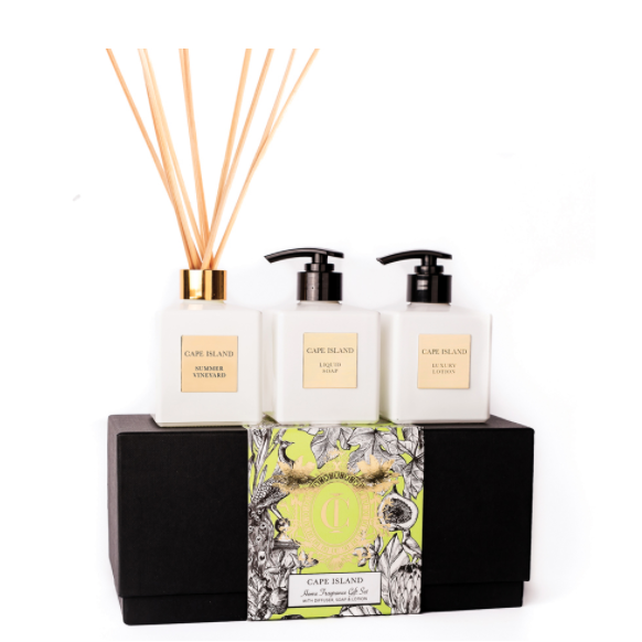 SOOTHING SPOILS CANVAS AND FRAGRANCE SET -  SUMMER VINYARD RANGE freeshipping - Beautiful Spaces Store