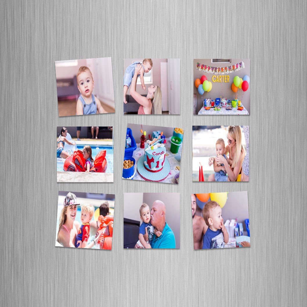 Personalised Photo Fridge Magnets (9 PER PACK) Canvas &amp; More 