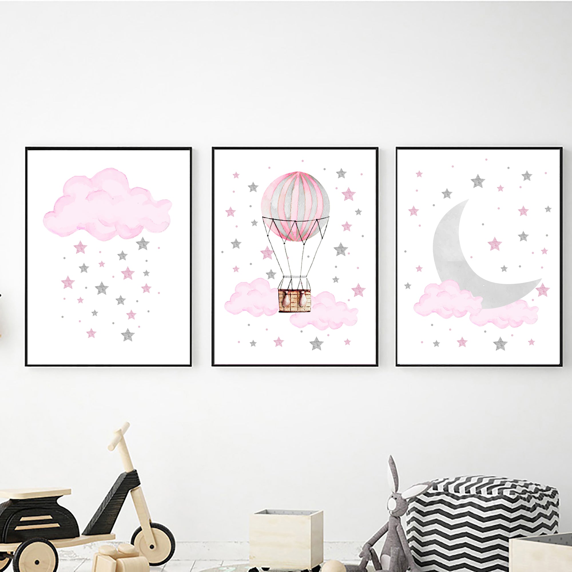 Pink Cloud Balloon and Moon freeshipping - Beautiful Spaces Store