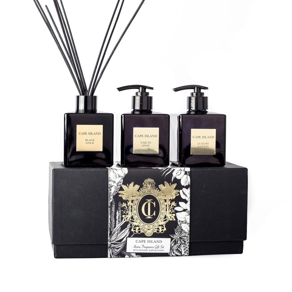 Black Gold Soap, Lotion &amp; Diffuser Boxed Set freeshipping - Beautiful Spaces Store