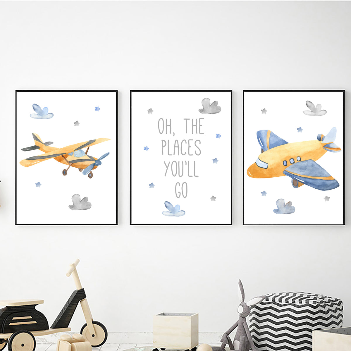 Airplane Oh the Places You&#39;ll Go freeshipping - Beautiful Spaces Store