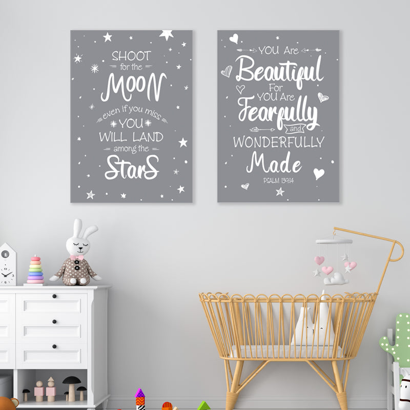 Grey Words - Set of 2 freeshipping - Beautiful Spaces Store