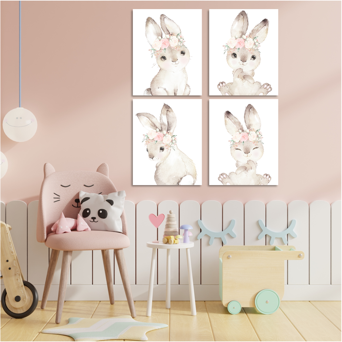 Boho Blush Bunnies