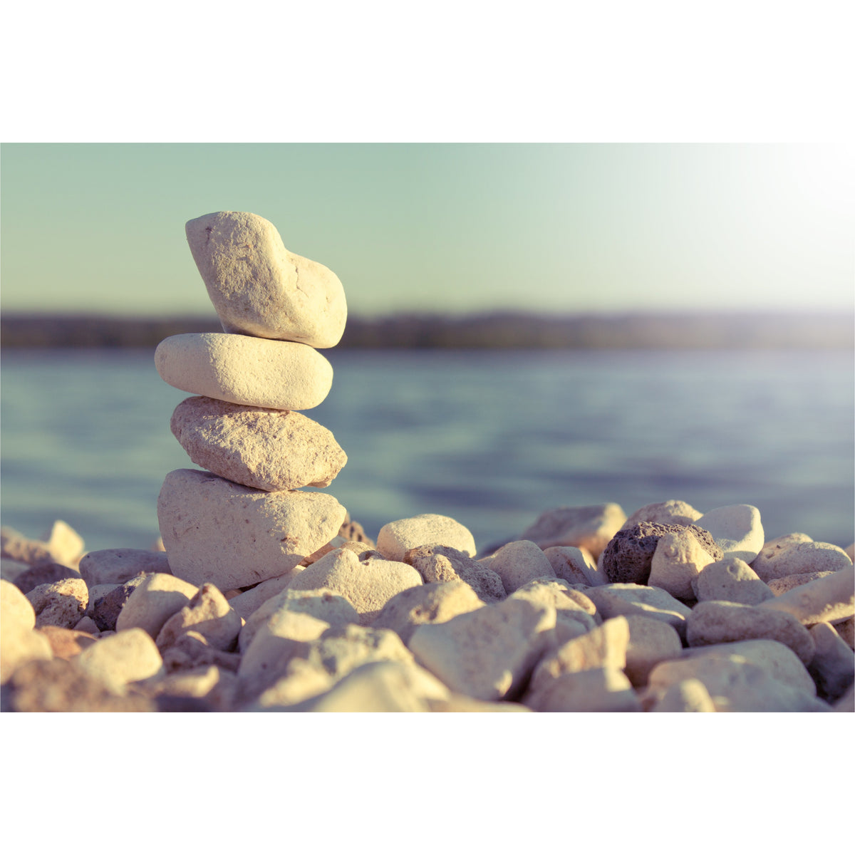 Stacked Beach Pebbles